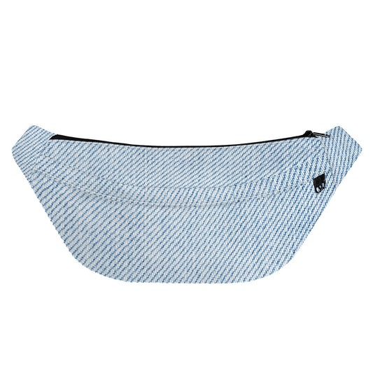 Light Blue Denim Jeans Print Fanny Pack