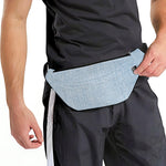Light Blue Denim Jeans Print Fanny Pack