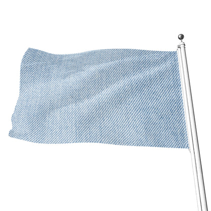 Light Blue Denim Jeans Print Flag