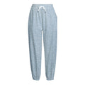 Light Blue Denim Jeans Print Fleece Lined Knit Pants