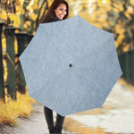 Light Blue Denim Jeans Print Foldable Umbrella