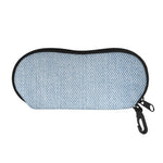 Light Blue Denim Jeans Print Glasses Case