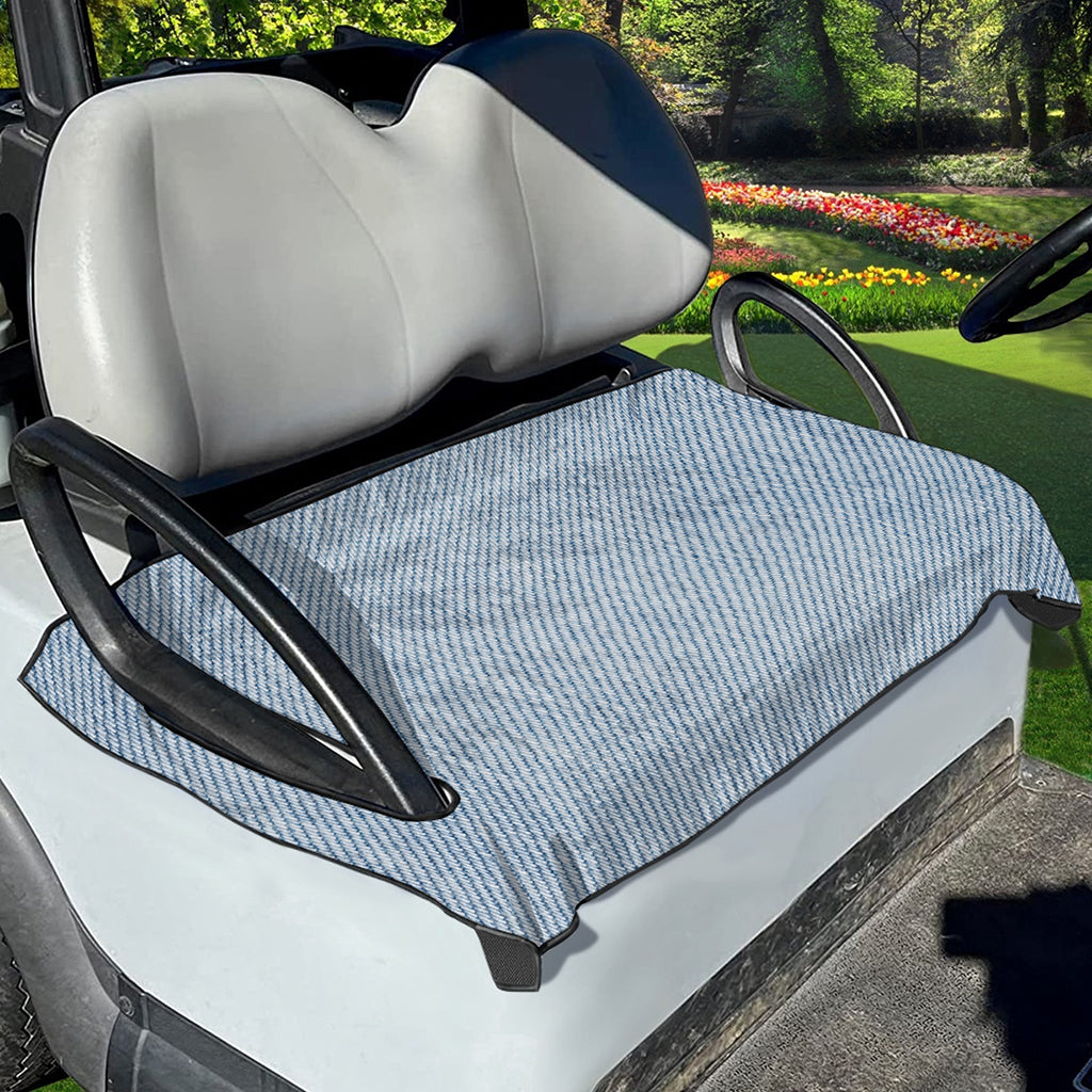 Light Blue Denim Jeans Print Golf Cart Seat Cover