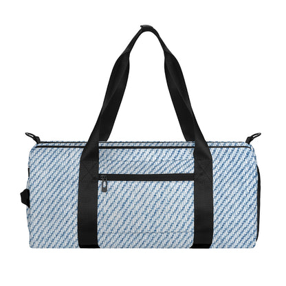 Light Blue Denim Jeans Print Gym Bag