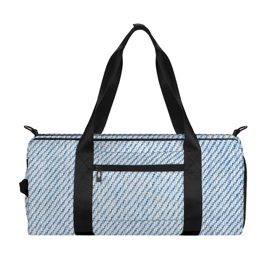 Light Blue Denim Jeans Print Gym Bag