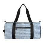 Light Blue Denim Jeans Print Gym Bag