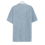 Light Blue Denim Jeans Print Hawaiian Shirt