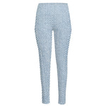 Light Blue Denim Jeans Print High-Waisted Pocket Leggings
