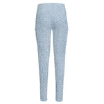 Light Blue Denim Jeans Print High-Waisted Pocket Leggings