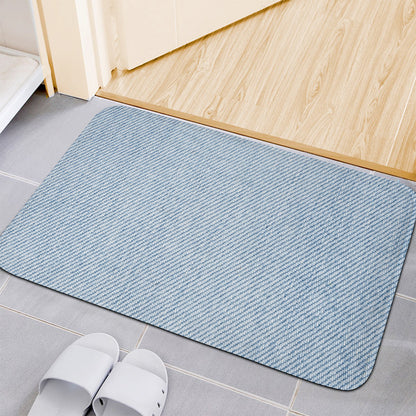 Light Blue Denim Jeans Print Indoor Door Mat