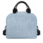 Light Blue Denim Jeans Print Insulated Lunch Bag