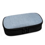 Light Blue Denim Jeans Print Insulin Cooler Travel Case