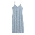 Light Blue Denim Jeans Print Jersey Midi Cami Dress