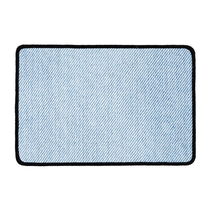 Light Blue Denim Jeans Print Kitchen Mat