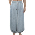 Light Blue Denim Jeans Print Lantern Pants