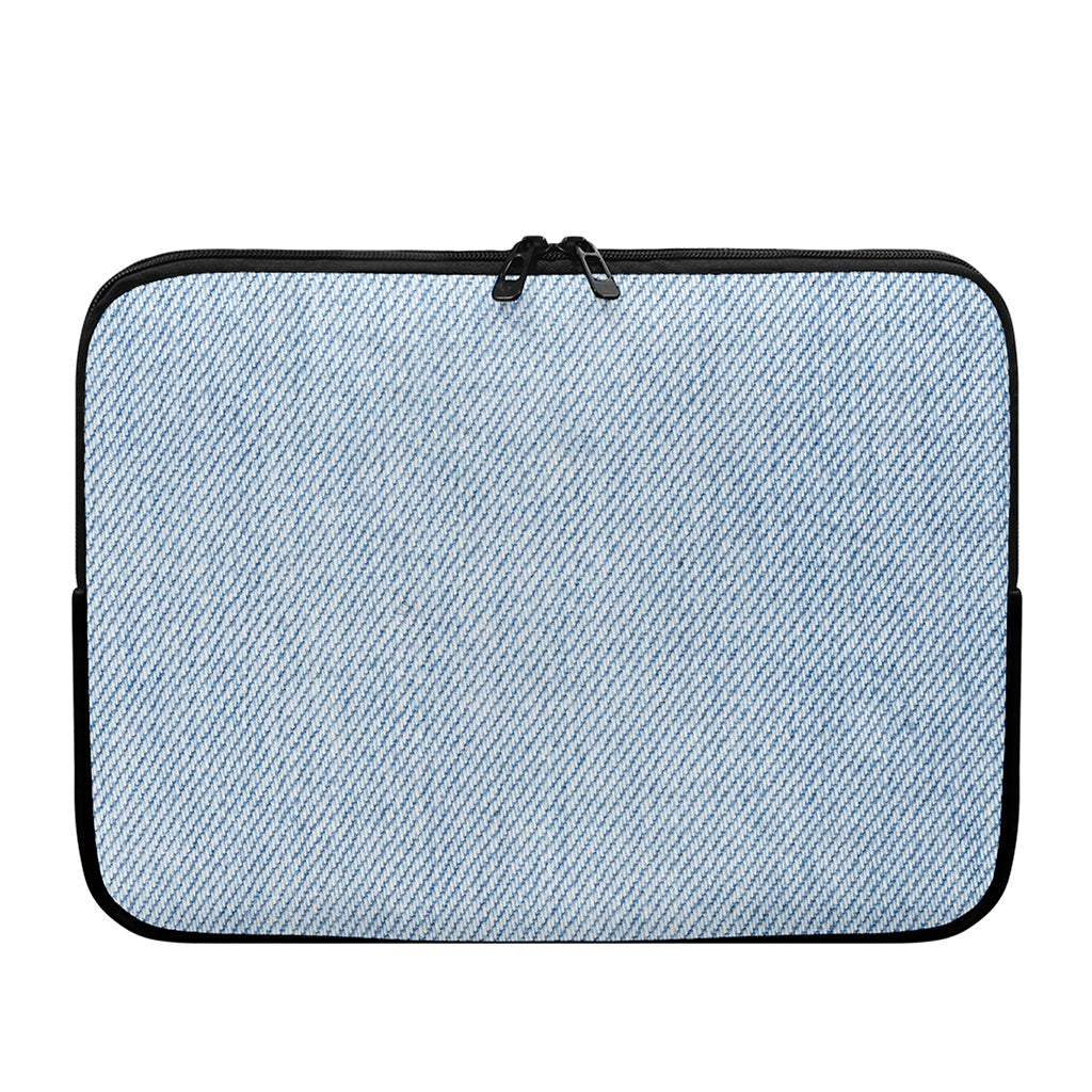 Light Blue Denim Jeans Print Laptop Sleeve