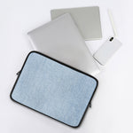 Light Blue Denim Jeans Print Laptop Sleeve