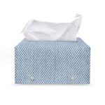 Light Blue Denim Jeans Print Leather Tissue Box Cover