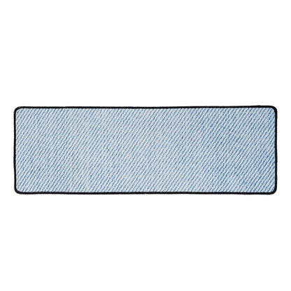 Light Blue Denim Jeans Print Long Kitchen Mat