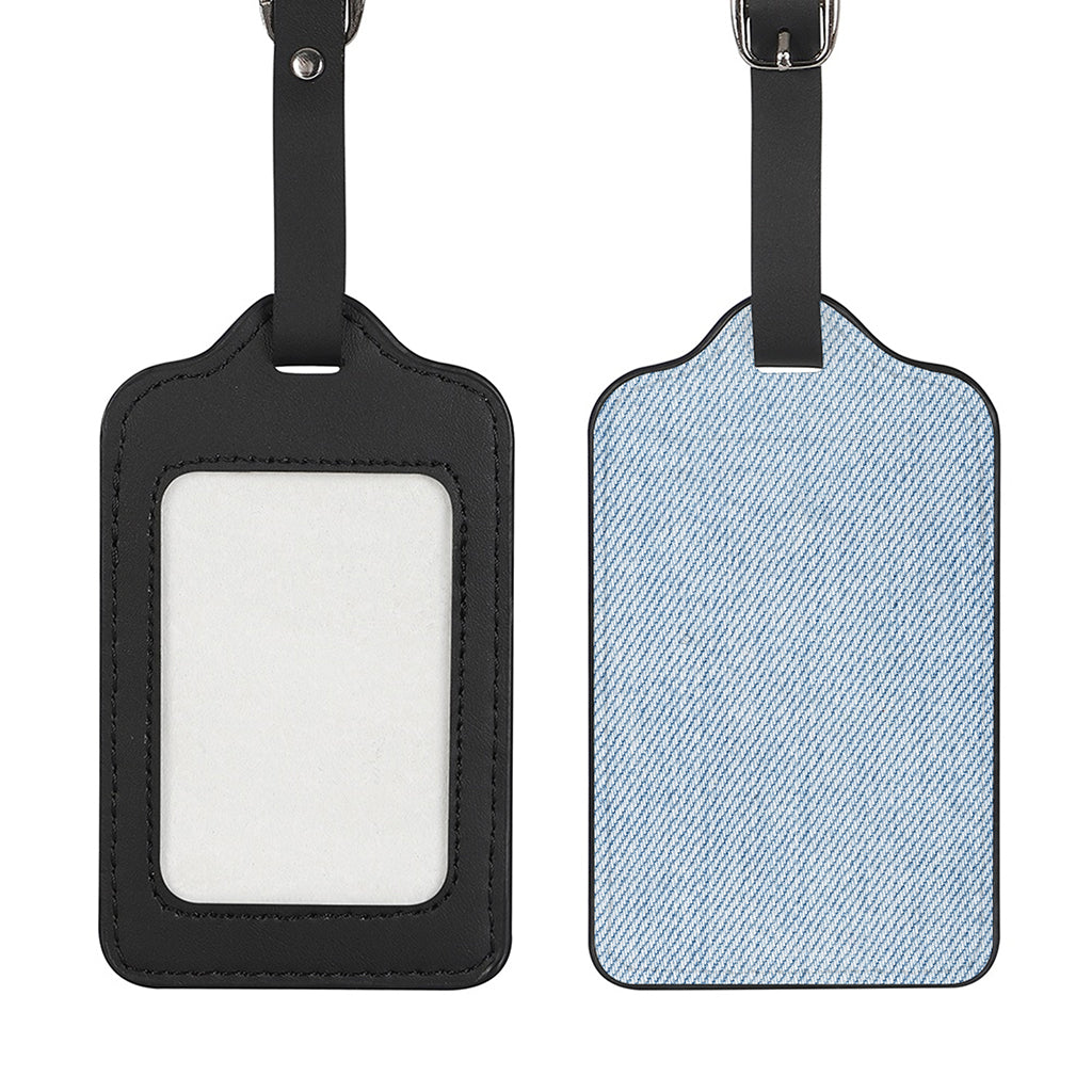Light Blue Denim Jeans Print Luggage Tag
