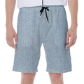Light Blue Denim Jeans Print Men's Beach Shorts