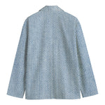 Light Blue Denim Jeans Print Men's Blazer