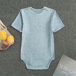 Light Blue Denim Jeans Print Men's Bodysuit