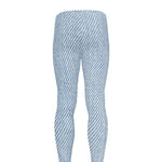 Light Blue Denim Jeans Print Men's leggings