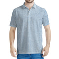 Light Blue Denim Jeans Print Men's Polo Shirt