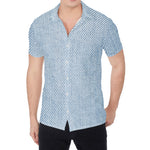 Light Blue Denim Jeans Print Men's Shirt