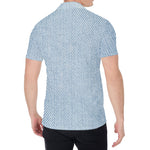 Light Blue Denim Jeans Print Men's Shirt