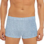 Light Blue Denim Jeans Print Men's Short Boxer Briefs
