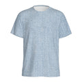 Light Blue Denim Jeans Print Men's Athletic T-Shirt