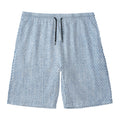 Light Blue Denim Jeans Print Men's Swim Trunks