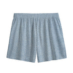 Light Blue Denim Jeans Print Mesh Shorts