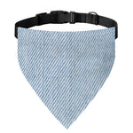 Light Blue Denim Jeans Print Over The Collar Dog Bandana