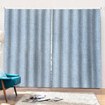 Light Blue Denim Jeans Print Pencil Pleat Curtains