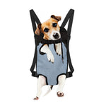 Light Blue Denim Jeans Print Pet Carrier Backpack