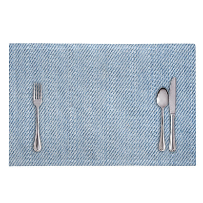 Light Blue Denim Jeans Print Placemat