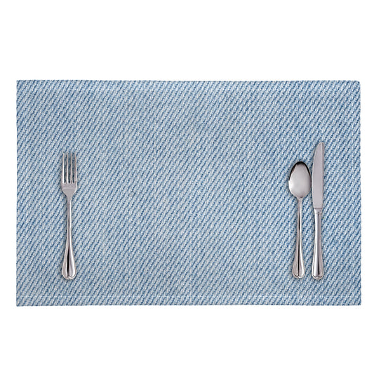 Light Blue Denim Jeans Print Placemat