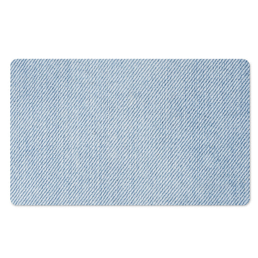 Light Blue Denim Jeans Print Polyester Doormat