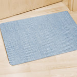 Light Blue Denim Jeans Print Polyester Doormat