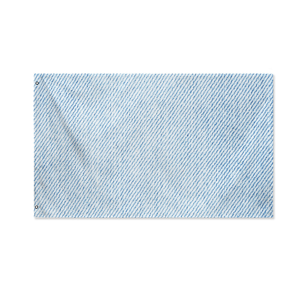 Light Blue Denim Jeans Print Polyester Flag