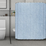 Light Blue Denim Jeans Print Polyester Shower Curtain