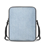 Light Blue Denim Jeans Print Rectangular Crossbody Bag