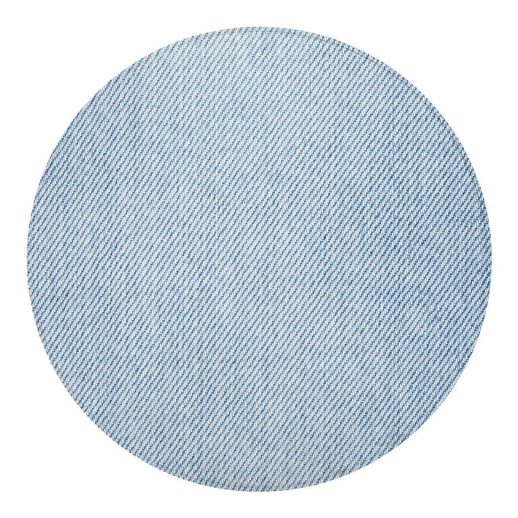 Light Blue Denim Jeans Print Round Blanket