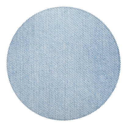 Light Blue Denim Jeans Print Round Blanket
