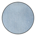 Light Blue Denim Jeans Print Round Floor Mat