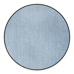 Light Blue Denim Jeans Print Round Floor Mat