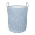 Light Blue Denim Jeans Print Round Laundry Basket